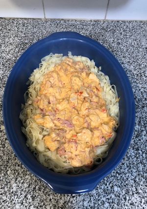 Una foto de Fettuccine con salsa de pollo