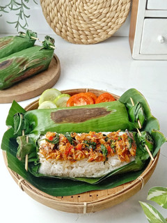 Foto resep Nasi bakar isi Tongkol Suwir