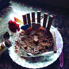 A picture of Choco Biscuit cake.