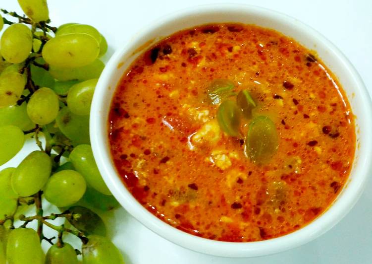 Simple Way to Make Perfect Savoury Shahi Grapes