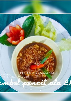 Foto resep Sambal mangga muda sambel pencit pedas asam manis ala eka