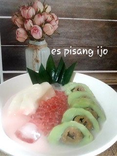 Foto resep Es pisang ijo