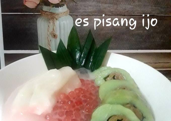 Es pisang ijo