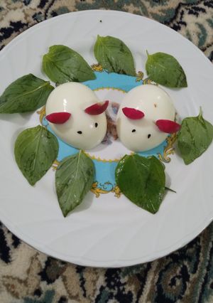 عکسی از دستور تخم مرغ آبپز