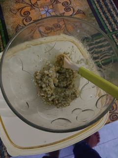 Foto resep 2. MPASI bubur nasi tempe pokcoy (8m+)