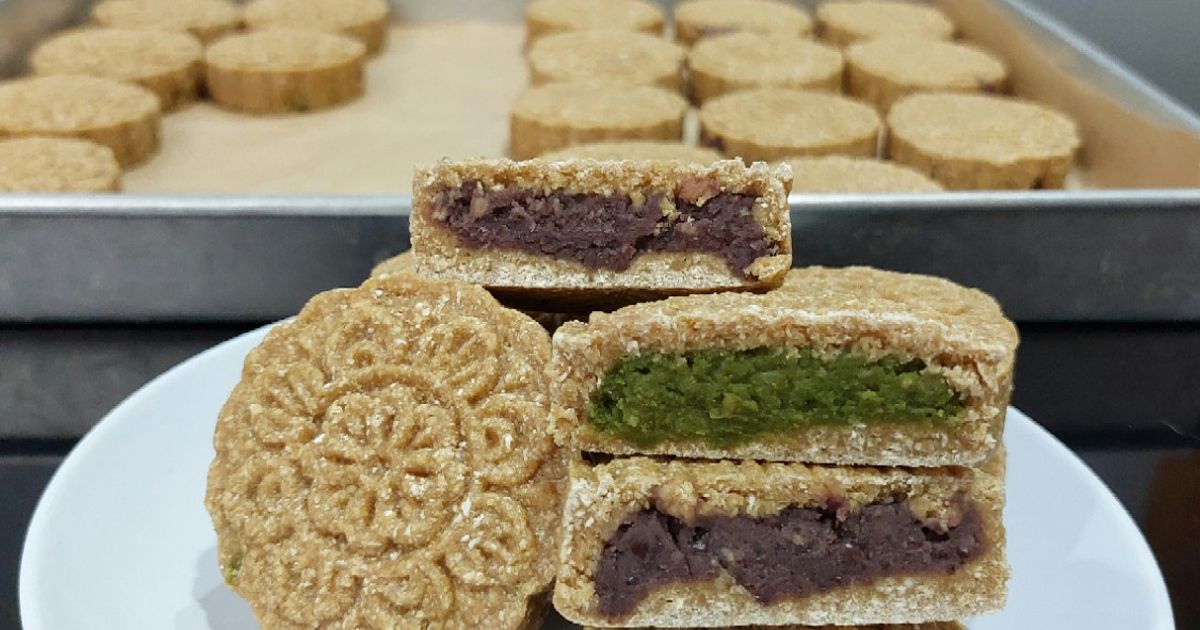 Anabolic Oat Crusted Pandan Mooncake |High Protein, Low Calorie, Sugar & Gluten Free