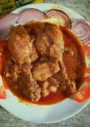 A picture of Chicken drumstick curry.
