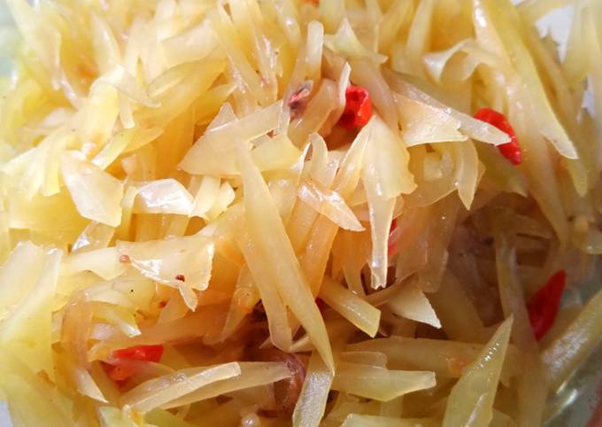 Cara bikin Tumis pepaya muda Cara bikin Tumis pepaya muda