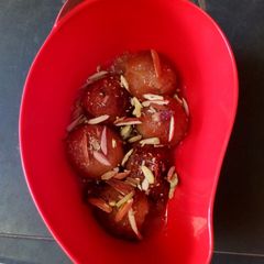 Bread gulab jamun A picture of Bread gulab jamun.