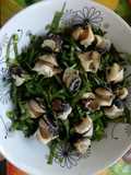 Caracoles con espinacas