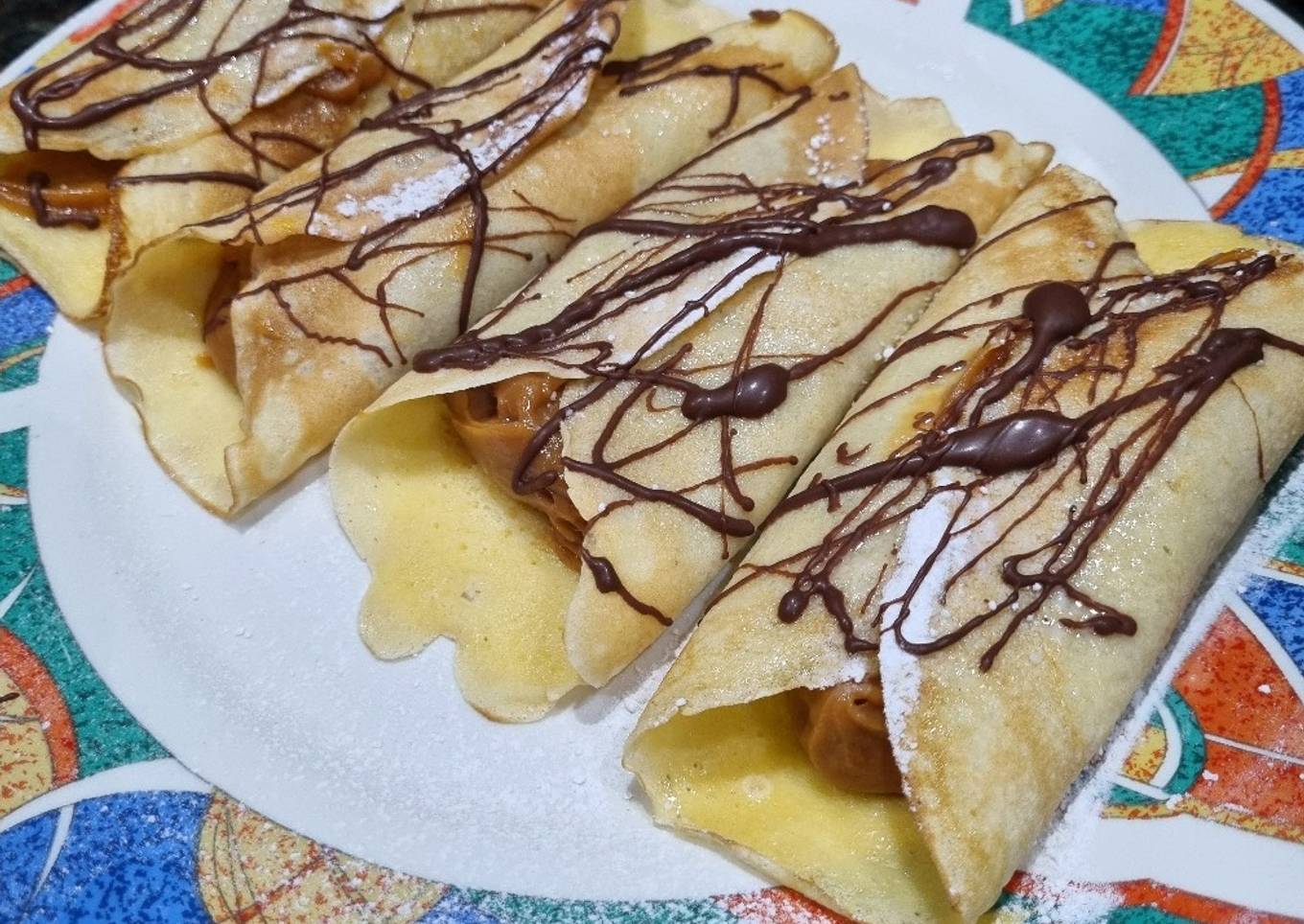 PANQUEQUES DE DULCE DE LECHE Y CHOCALATE ❤️