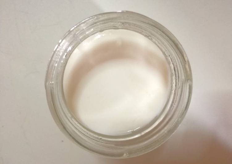 Yogur natural en yogurtera