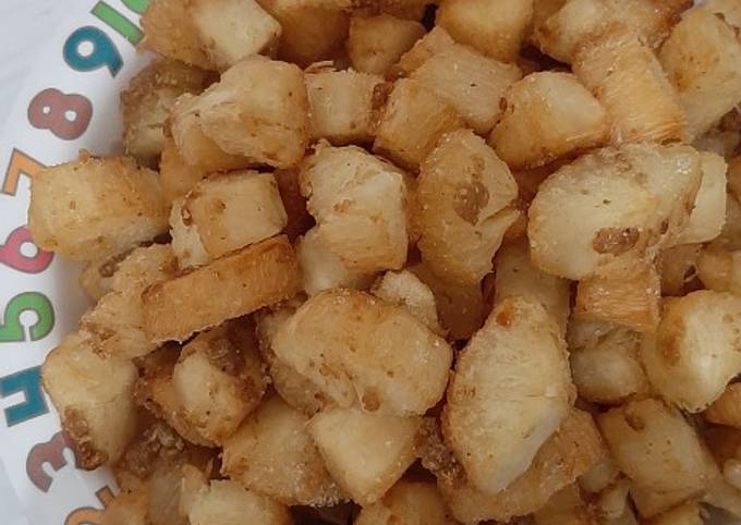Bagaimana Membuat Singkong Goreng Printil, Enak Banget