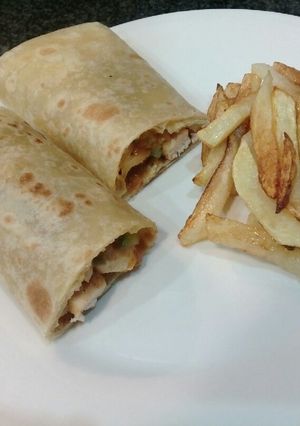 A picture of Roti wrap.