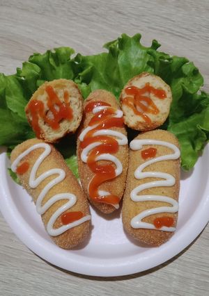Foto resep Roti goreng isi sosis (mini)