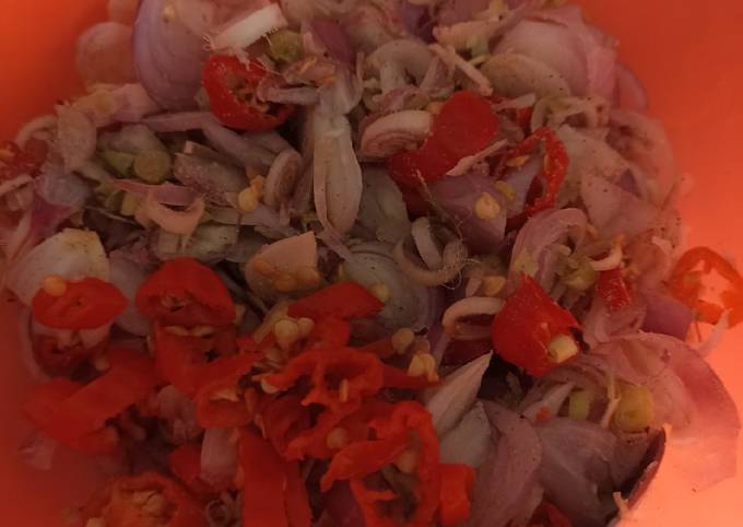 Cara bikin Sambal Matah Cara bikin Sambal Matah