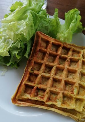Une photo de Paillassons de courgette façon gaufres