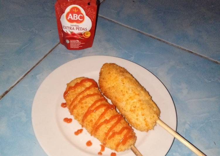 Resep Corndog sosis Mozarella, Gampang Banget