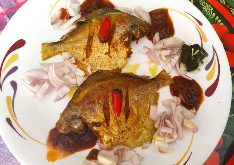 Recipe of Homemade Fried pomfret fish