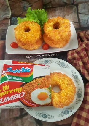 Foto resep Donat Indomie double Cheese