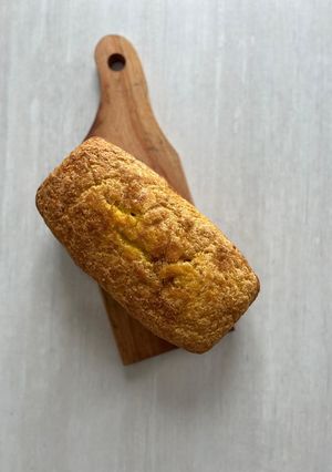 Una foto de Budín de banana y miel