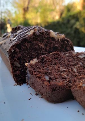 Una foto de Budín integral de café y cacao