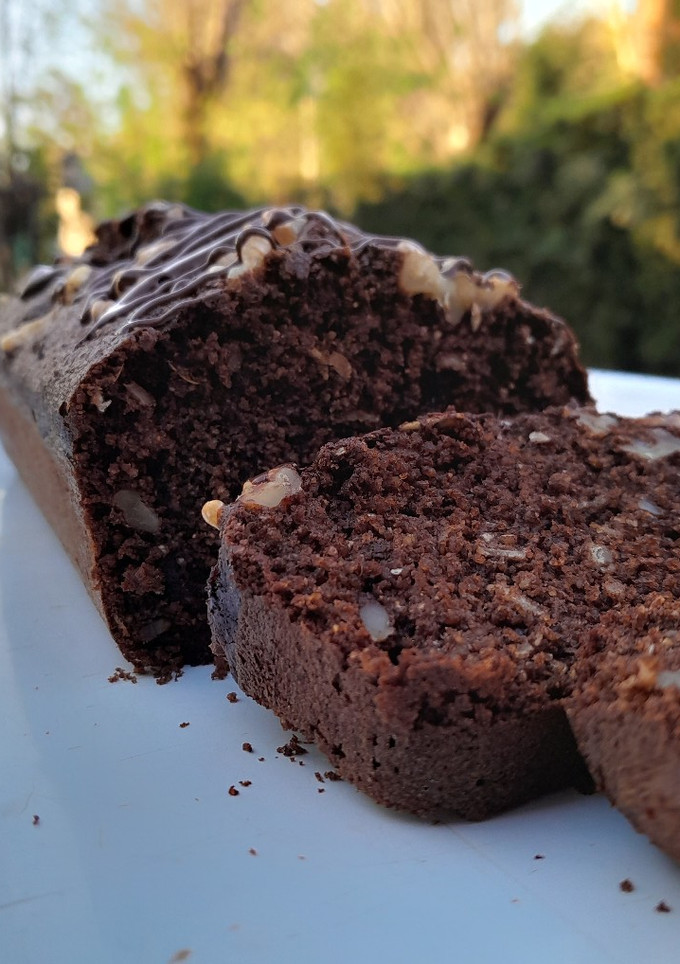 Una foto de Budín integral de café y cacao
