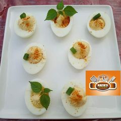 A picture of Deviled eggs.