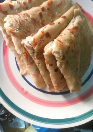 A picture of Vegetable pancakes.