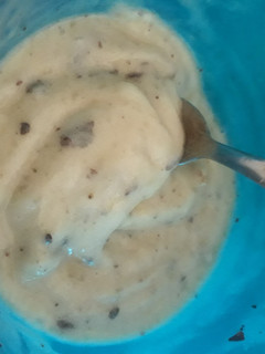 Una foto de Postre Tipo Helado de Banana Casero!