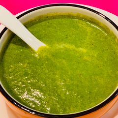 A picture of Green soup.