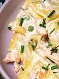 Paccheri com salmão