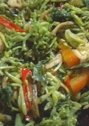 Foto resep Tumis bunga pepaya dengan tahu dan teri
