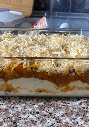 Una foto de Lasaña a la boloñesa