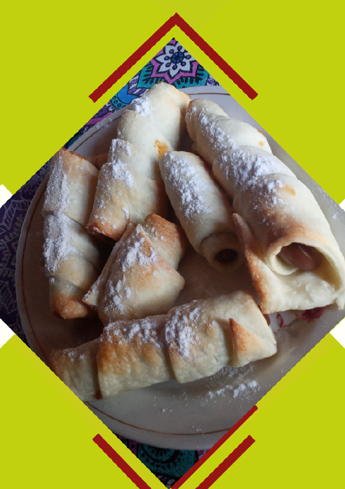 Una foto de Cañoncitos de dulce de leche