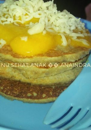 Foto resep Banana oat pancake saus mangga mpasi 8+ #MenuSehatAnak