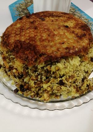 عکسی از دستور عدس پلو مخصوص مریم بانو