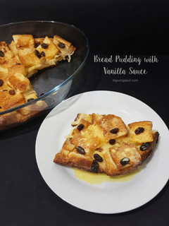 Foto resep 27. Bread Pudding with Vanilla Sauce #BikinRamadanBerkesan