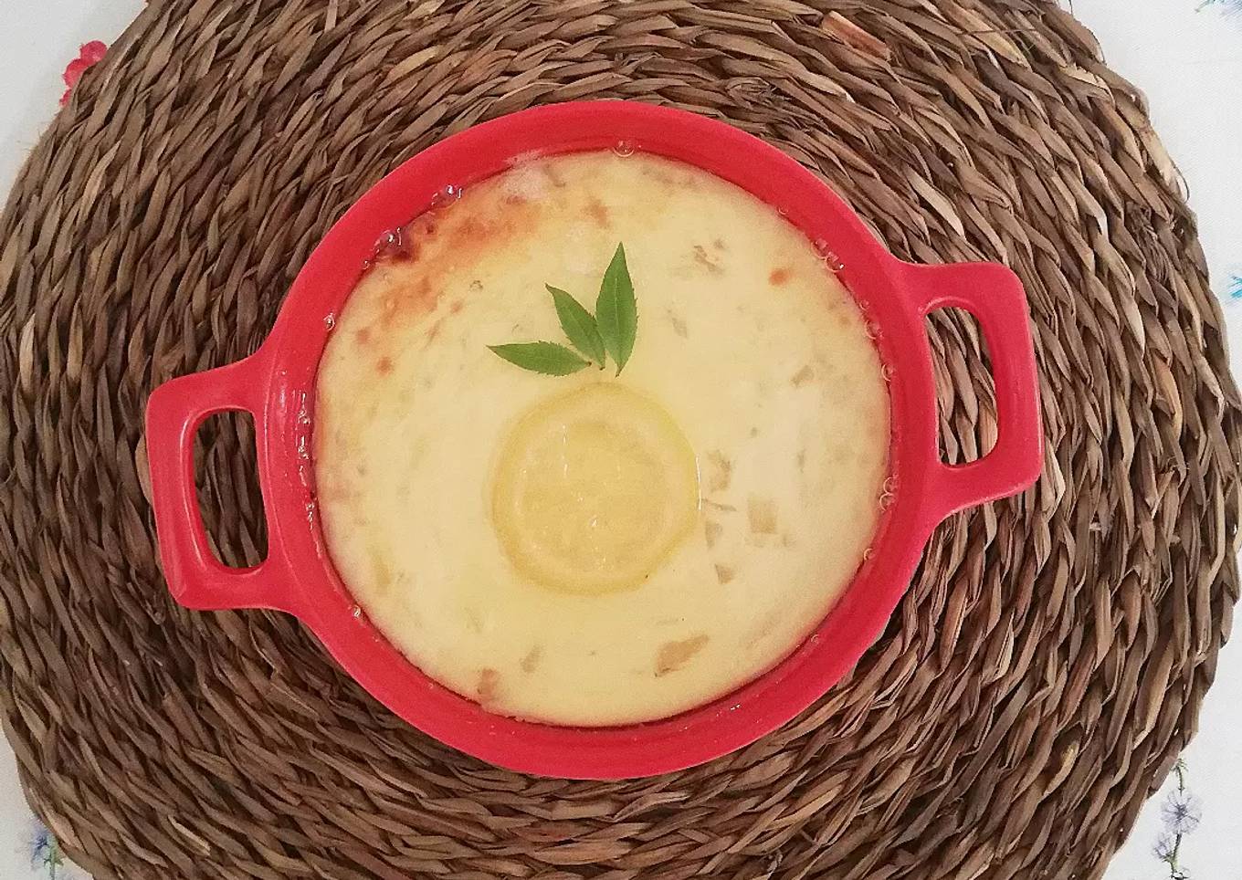 Fiadone à l'italienne, infusion verveine aux pépites de citron