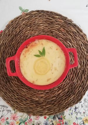 Une photo de Fiadone à l'italienne, infusion verveine aux pépites de citron