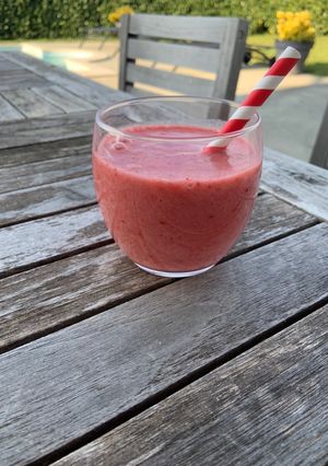 Une photo de Smoothie fraises banane