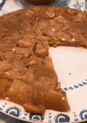 Una foto de Tarta invertida de manzana