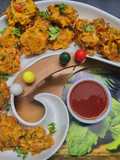 Jawla(Tiny Shrimp) and Mixed Vegetables Fritters
