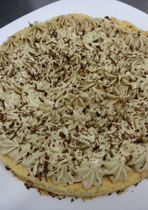 A picture of Shortcrust Pastry Tart with Mocha Mousseline Cream.
