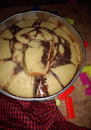 Foto resep Bolu pisang marmer  irit panggang tanpa oven