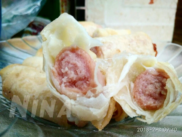 Cara Mudah Menyiapkan Resep  Lumpia Sosis Mozarella yang Lezat Sekali, Lezat Sekali
