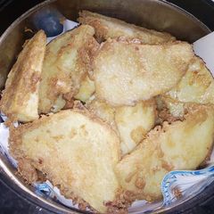 A picture of Fried Yam with Egg.