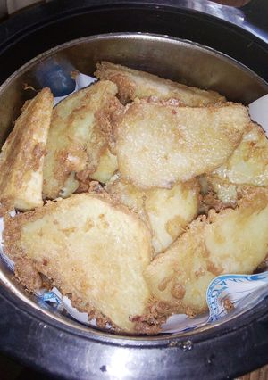 A picture of Fried Yam with Egg.