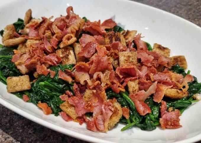 Crispy Bacon and Spinach Salad