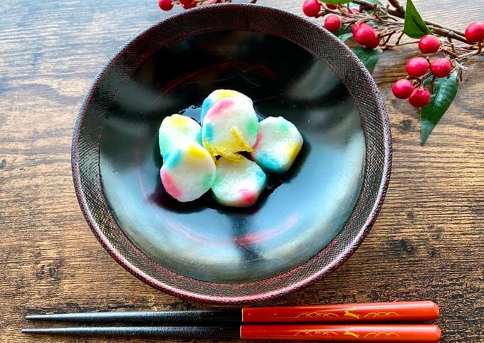 Mochi Dumplings in Ginger Syrup